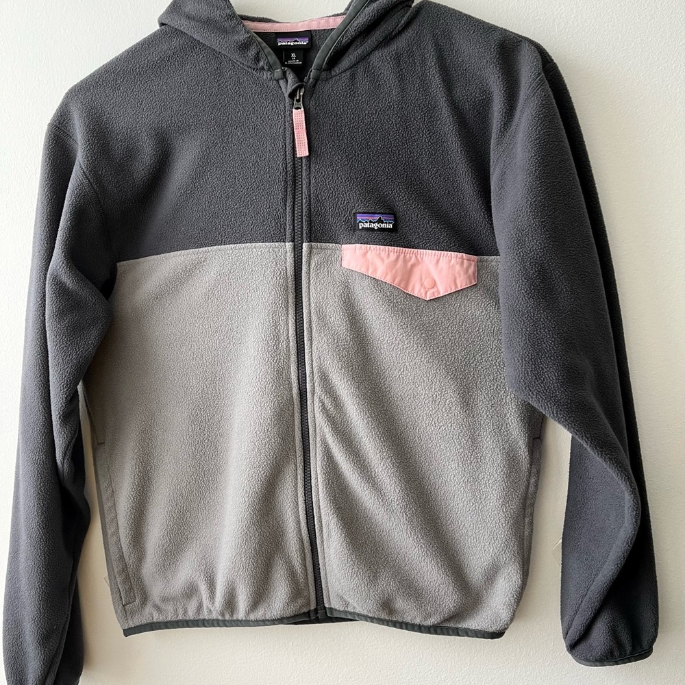 Patagonia girls hooded fleece full-zip jacket